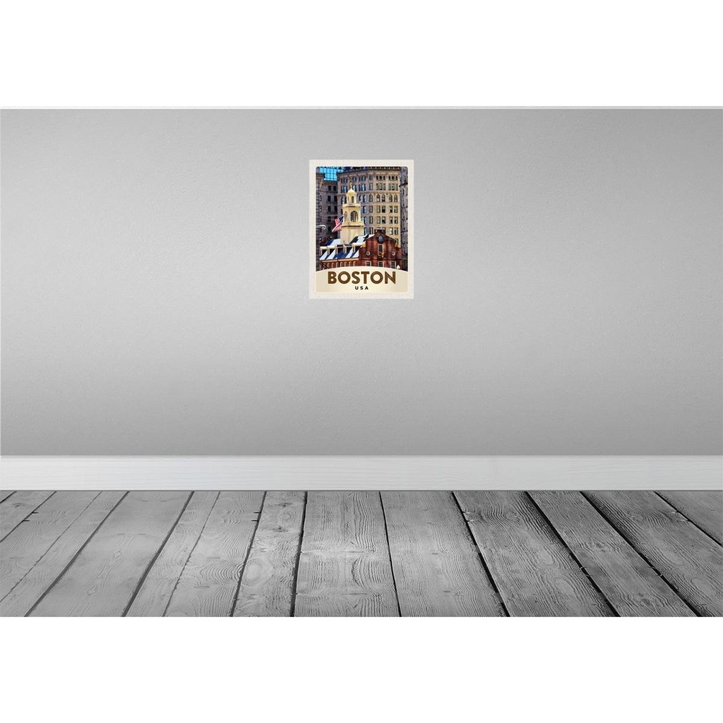 [LA-137316] Blechschild 40x30 cm Amerika USA Urlaub Boston Architektur Bildmotiv Reisemotiv Abenteuer Reisen Bild 2