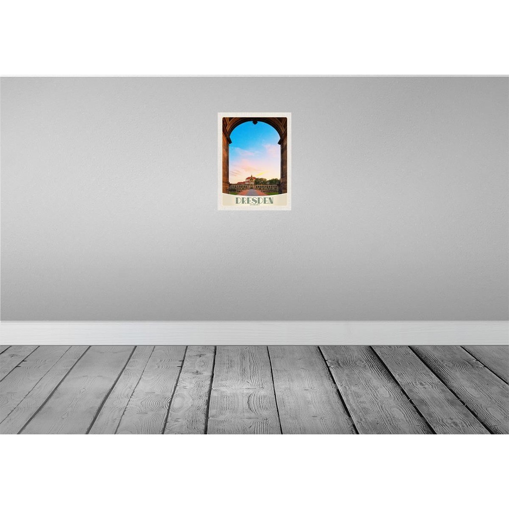 [LA-137331] Blechschild 40x30 cm Dresden Deutschland Garten Architektur Bildmotiv Reisemotiv Abenteuer Reisen Urlaub Bild 2