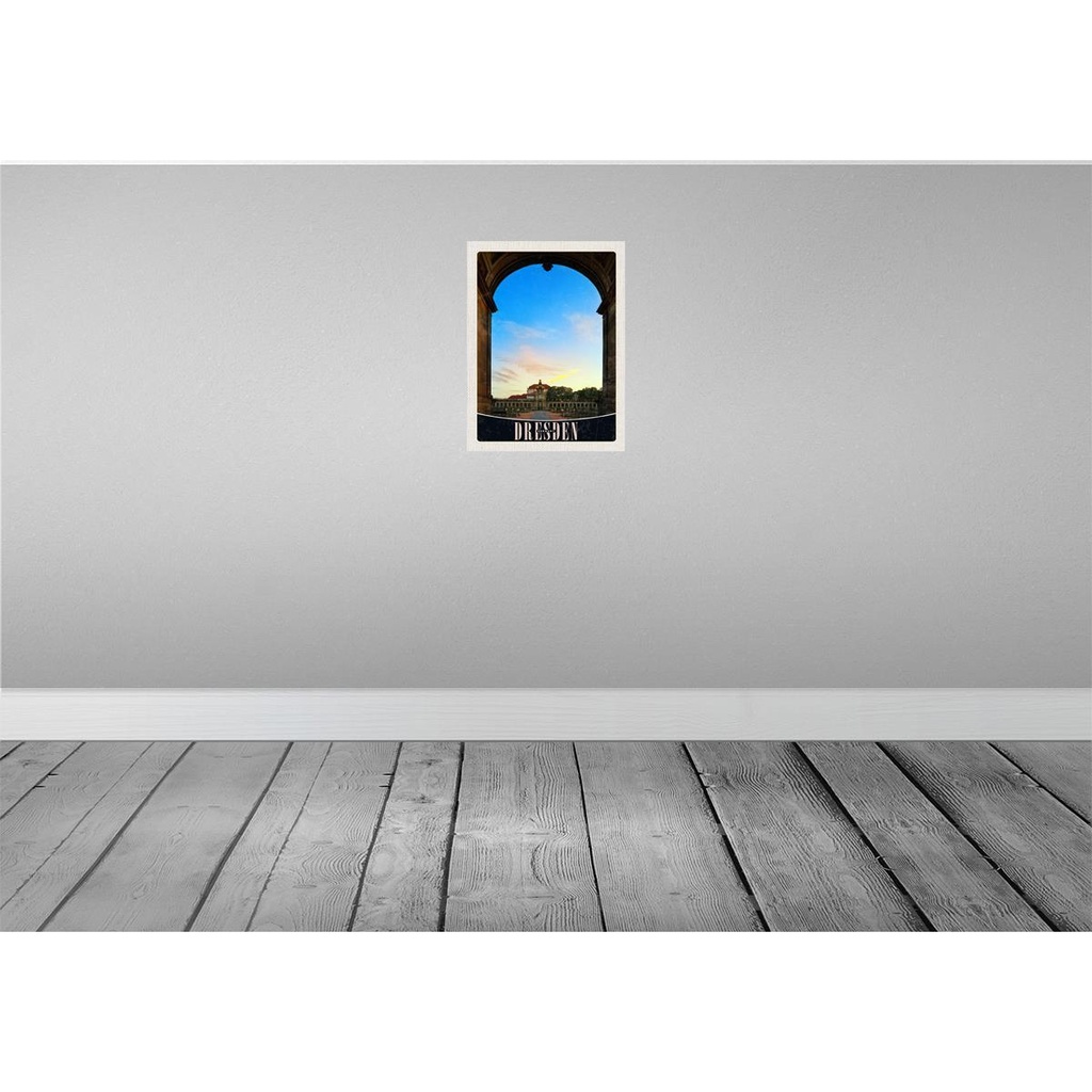 [LA-137333] Blechschild 40x30 cm Dresden Schloss Vorgarten Mittelalter Bildmotiv Reisemotiv Abenteuer Reisen Deutschland Urlaub Bild 2