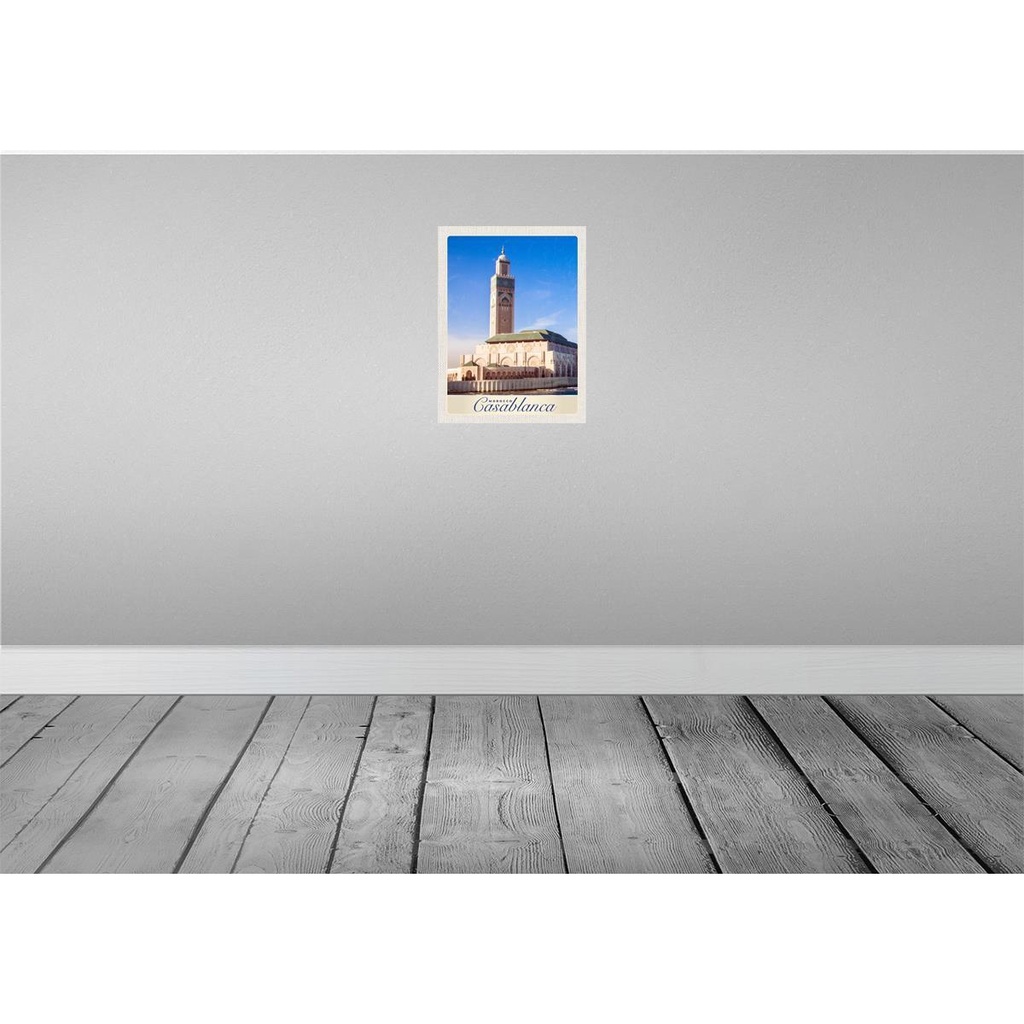 [LA-137338-H] Holzschild 40x30 cm Casablanca Marokko Architektur Afrika Bildmotiv Reisemotiv Europa Bild 2