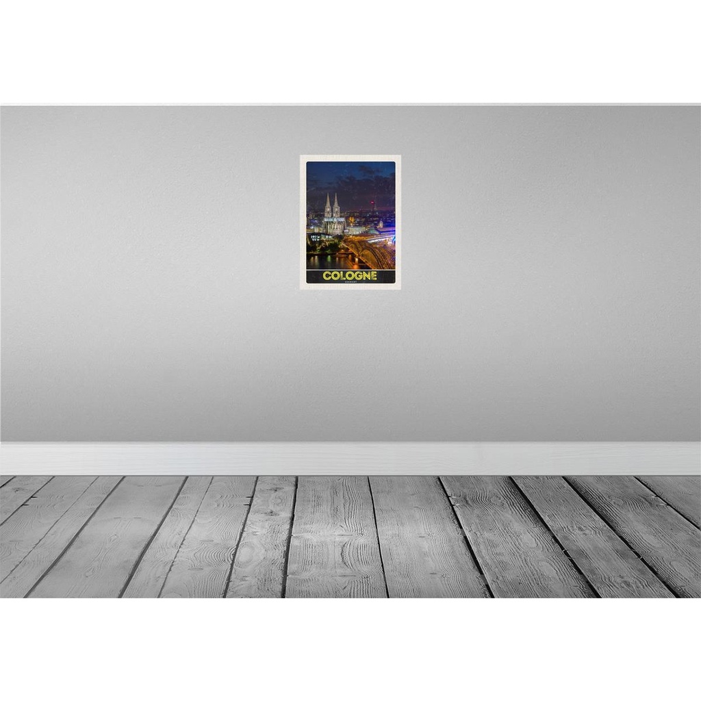 [LA-137345] Blechschild 40x30 cm Köln Deutschland Urlaub Dom Brücke Bahnhof Bildmotiv Reisemotiv Abenteuer Reisen Bild 2