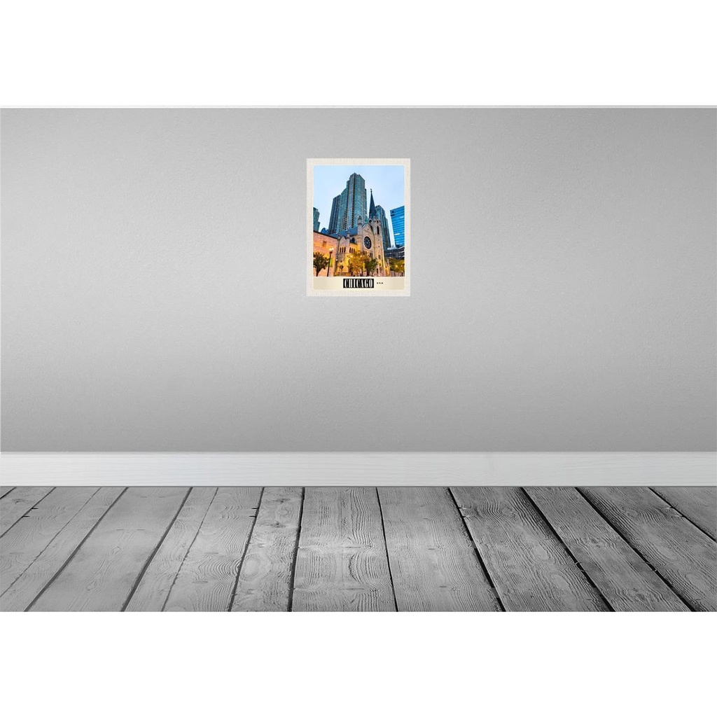 [LA-137346] Blechschild 40x30 cm Chicago Amerika Urlaub Stadt Hochhaus Bildmotiv Reisemotiv Abenteuer Reisen USA Bild 2