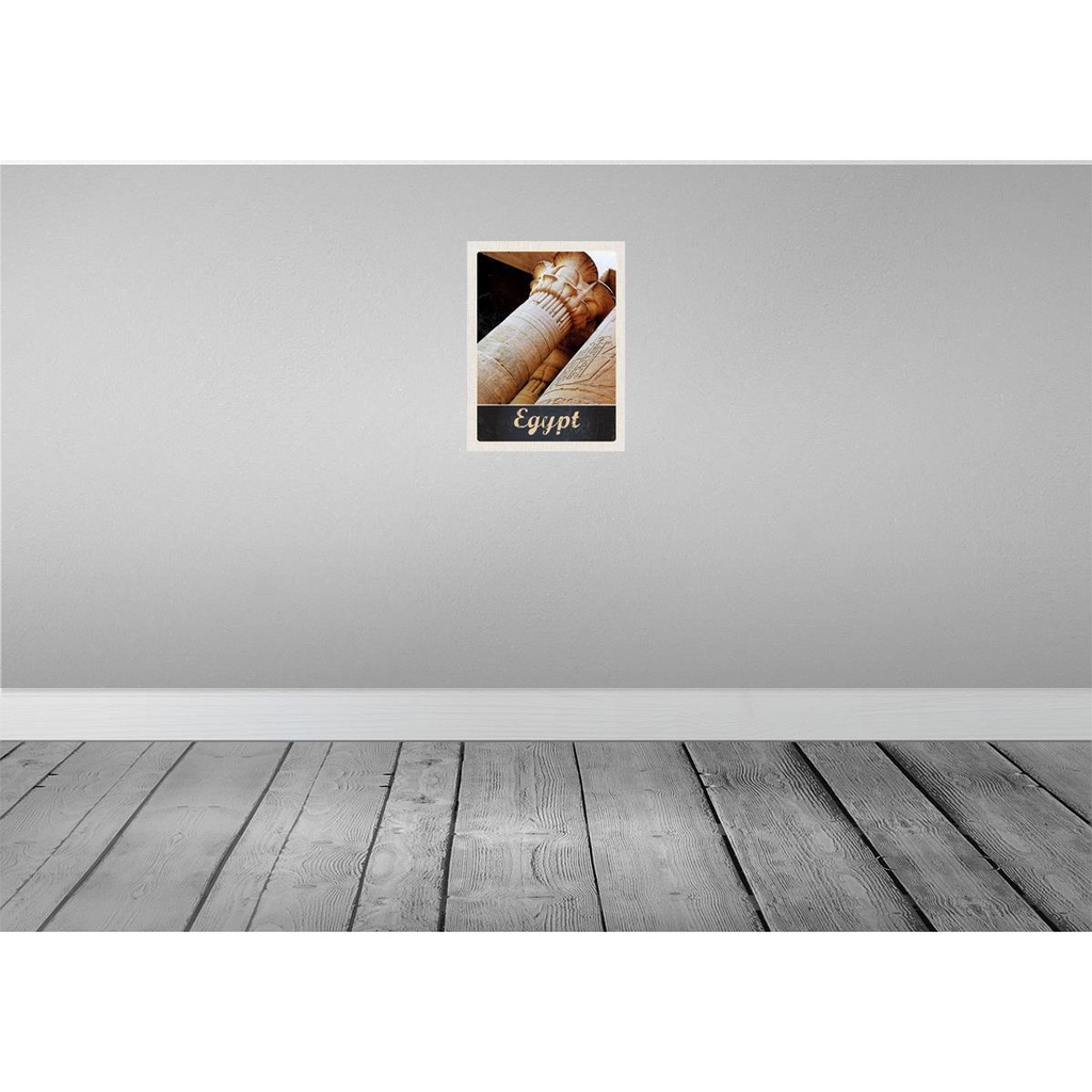[LA-137358-H] Holzschild 40x30 cm Ägypten Afrika Pyramide Symbole Bildmotiv Reisemotiv Abenteuer Reisen Bild 2