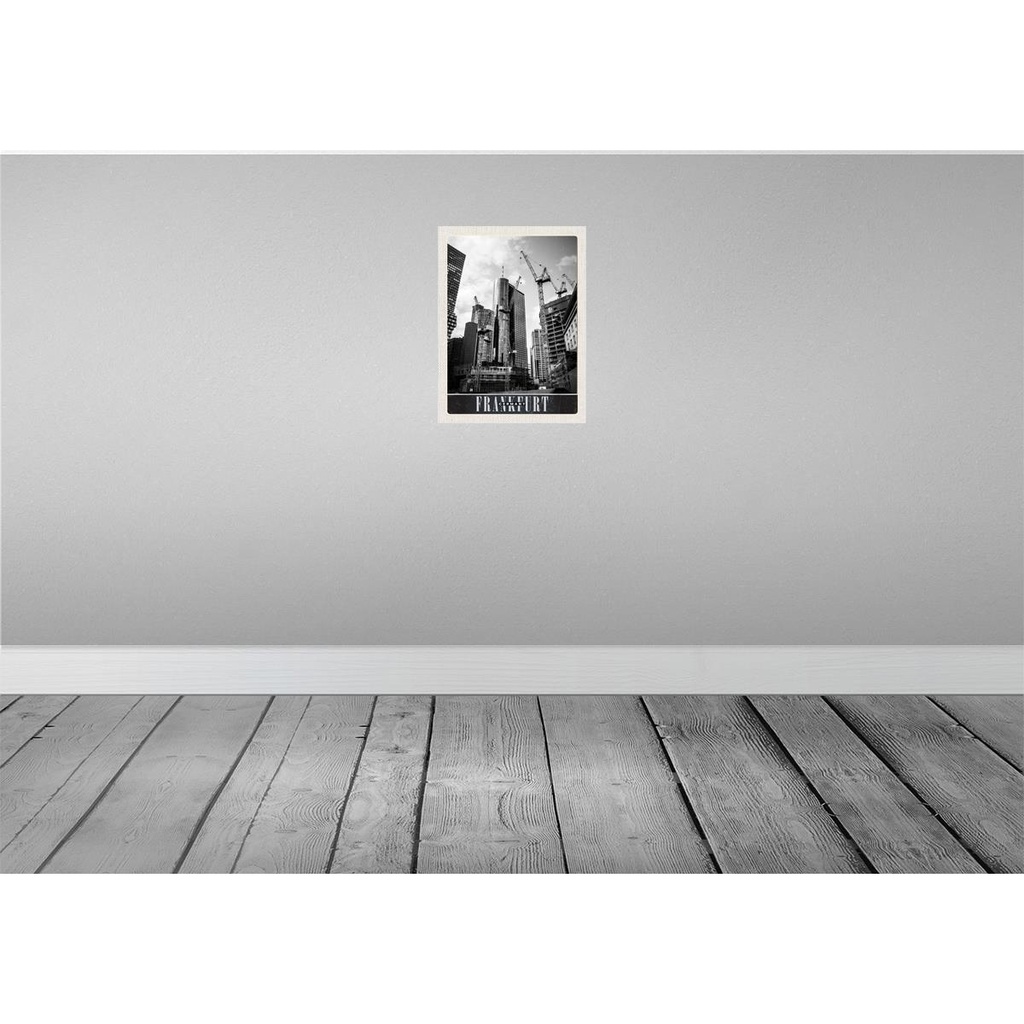 [LA-137363-H] Holzschild 40x30 cm Frankfurt Stadt Neubau Hochhaus Bildmotiv Reisemotiv Deutschland Bild 2
