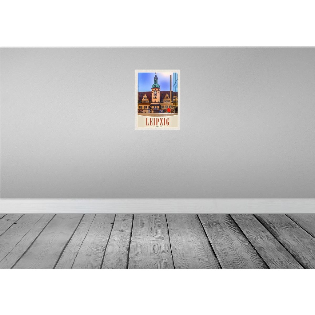 [LA-137391-H] Holzschild 40x30 cm Leipzig Deutschland Kirche Architektur Bildmotiv Reisemotiv Europa Bild 2