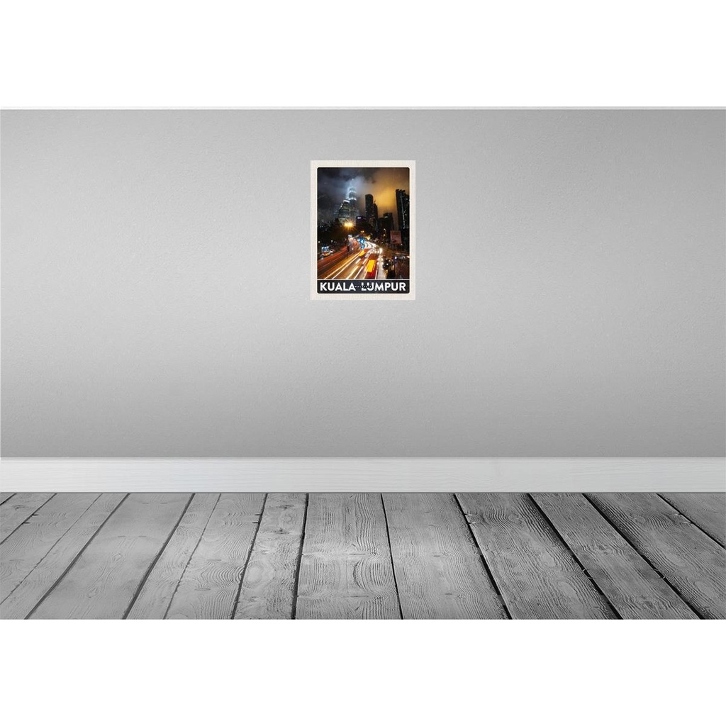 [LA-137393] Blechschild 40x30 cm Kuala Lumpur Malaysia Asien Nacht Bildmotiv Reisemotiv Abenteuer Reisen Urlaub Bild 2