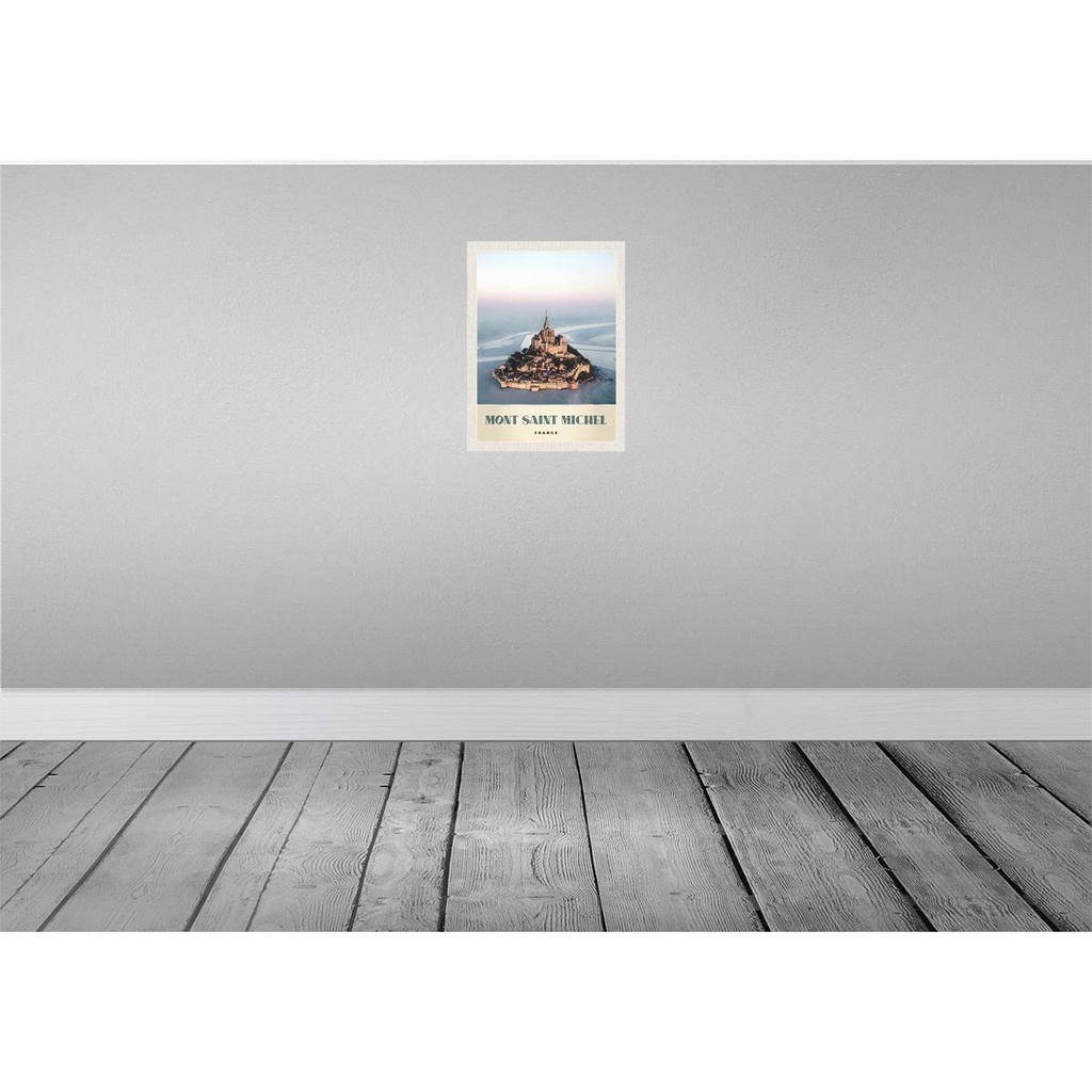 [LA-137417] Blechschild 40x30 cm Moint Saint Urlaub Michel Frankreich Stadt Bildmotiv Reisemotiv Abenteuer Reisen Europa Bild 2