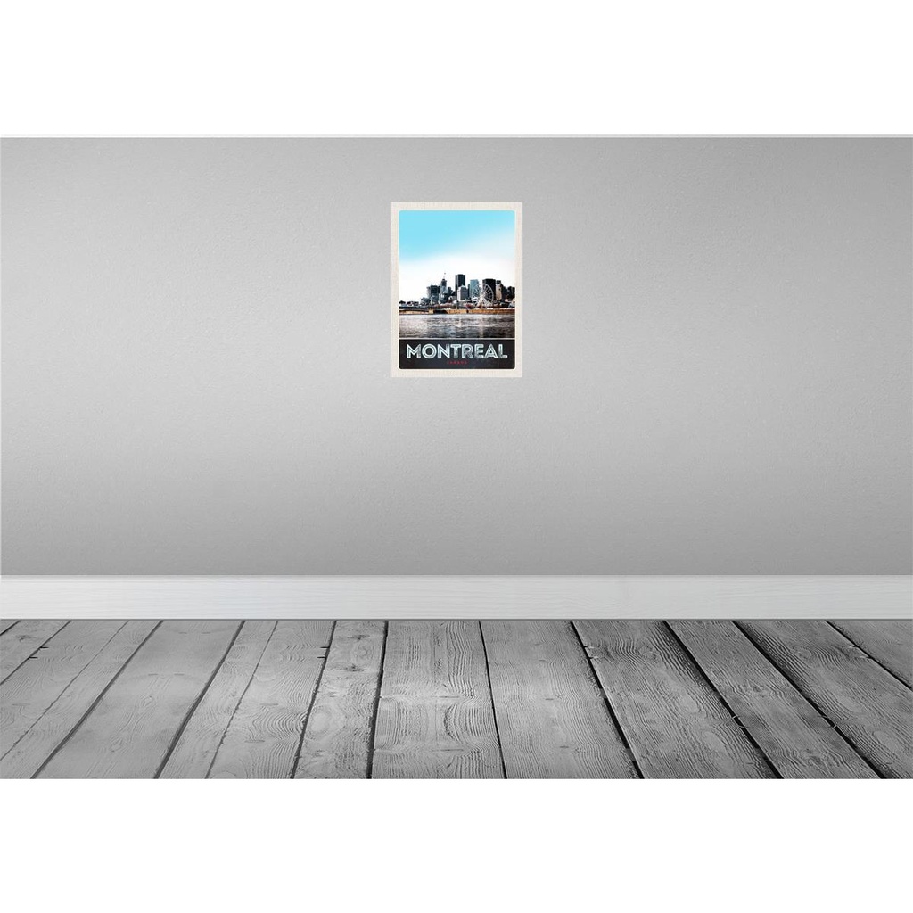[LA-137418] Blechschild 40x30 cm Montreal Kanada USA Urlaub Riesenrad Fluss Stadt Bildmotiv Reisemotiv Abenteuer Reisen Amerika Bild 2