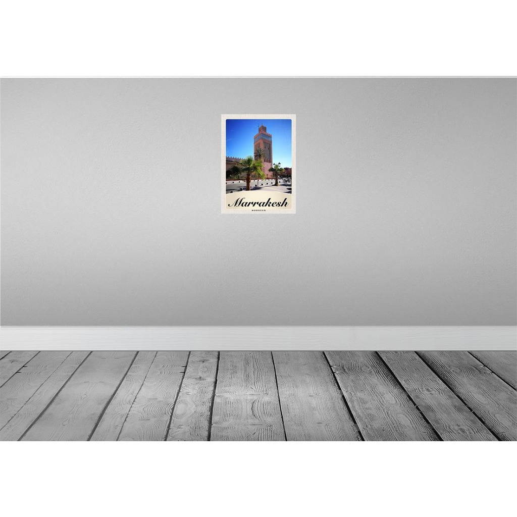 [LA-137423] Blechschild 40x30 cm Marrakesch Marokko Kultur Moschee Bildmotiv Reisemotiv Abenteuer Reisen Urlaub Bild 2