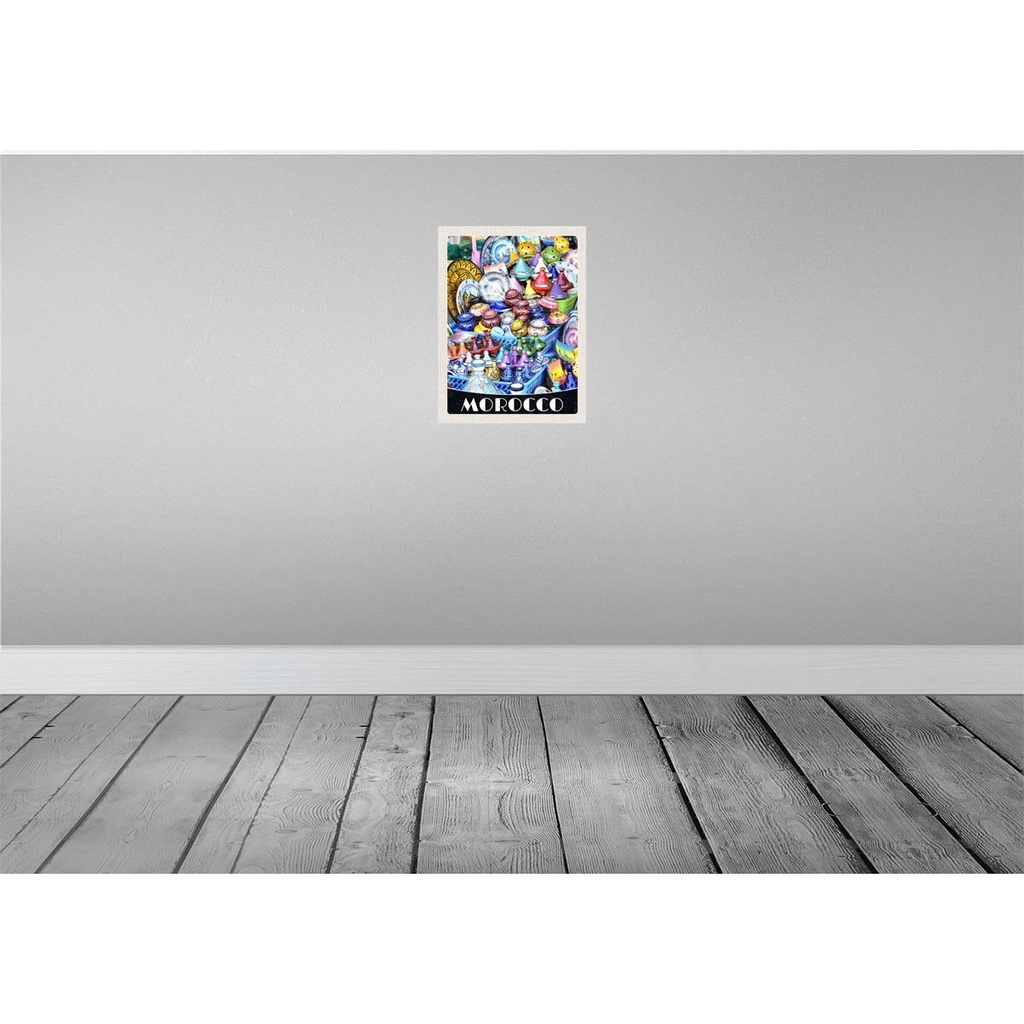 [LA-137433-H] Holzschild 40x30 cm Marokko Arfika Kultur Orientalisch Bildmotiv Reisemotiv Abenteuer Reisen Bild 2