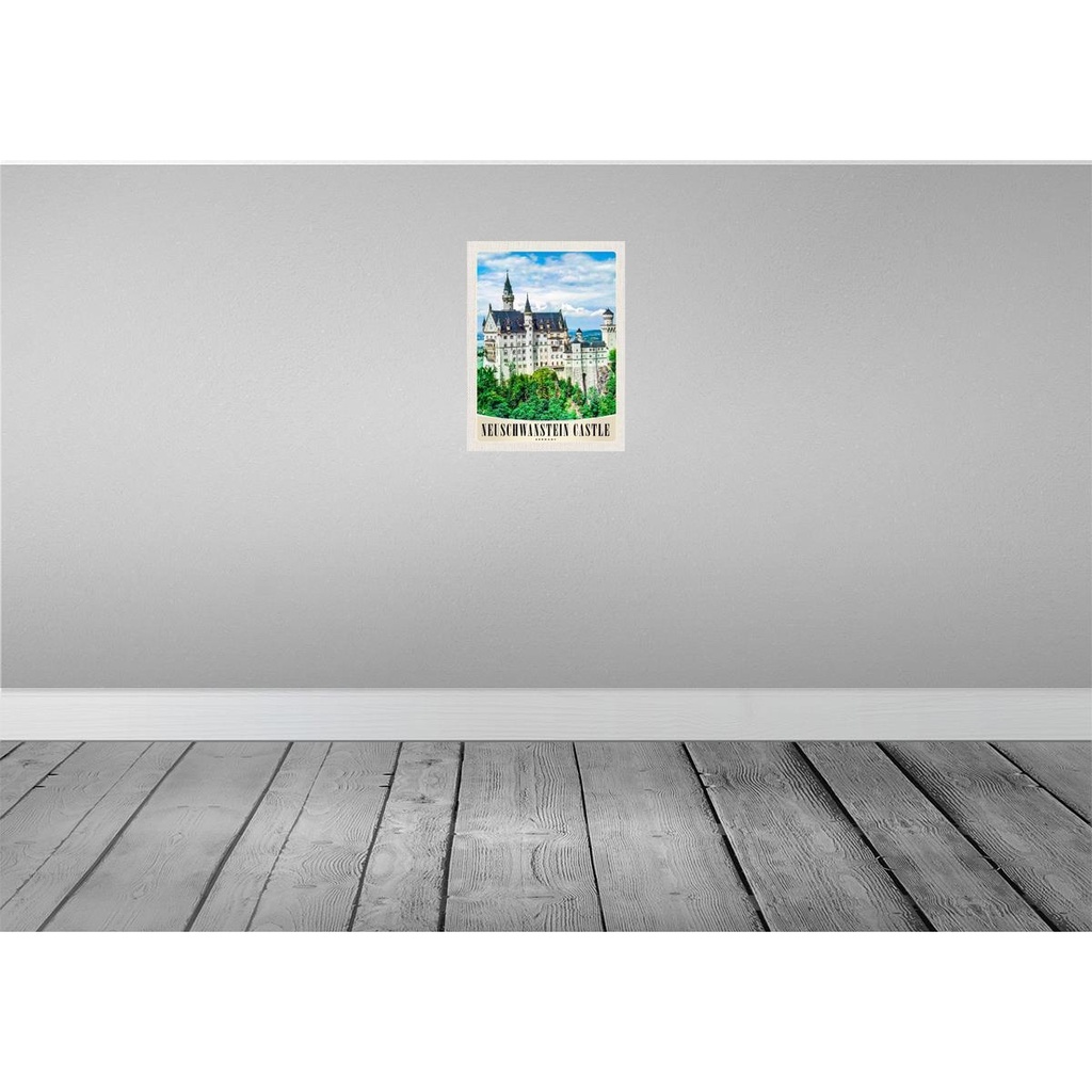 [LA-137436] Blechschild 40x30 cm Neuschwanstein Schloss Architektur Bildmotiv Reisemotiv Abenteuer Reisen Europa Urlaub Häuser Bild 2