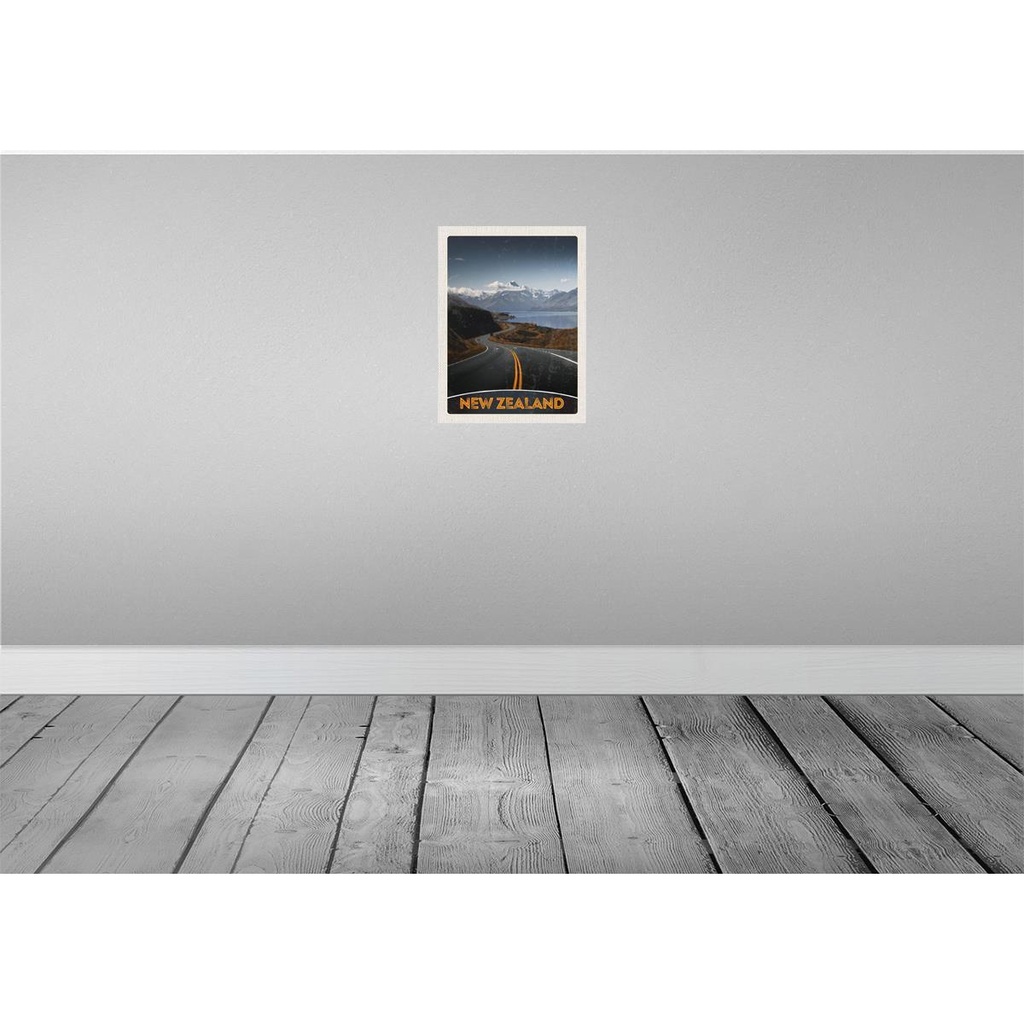 [LA-137442] Blechschild 40x30 cm Neuseeland Meer Straße Natur Bildmotiv Reisemotiv Abenteuer Reisen Urlaub Bild 2
