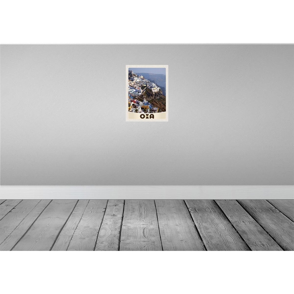 [LA-137448-H] Holzschild 40x30 cm Oia Greece Griechenland Europa Insel Bildmotiv Reisemotiv Bild 2