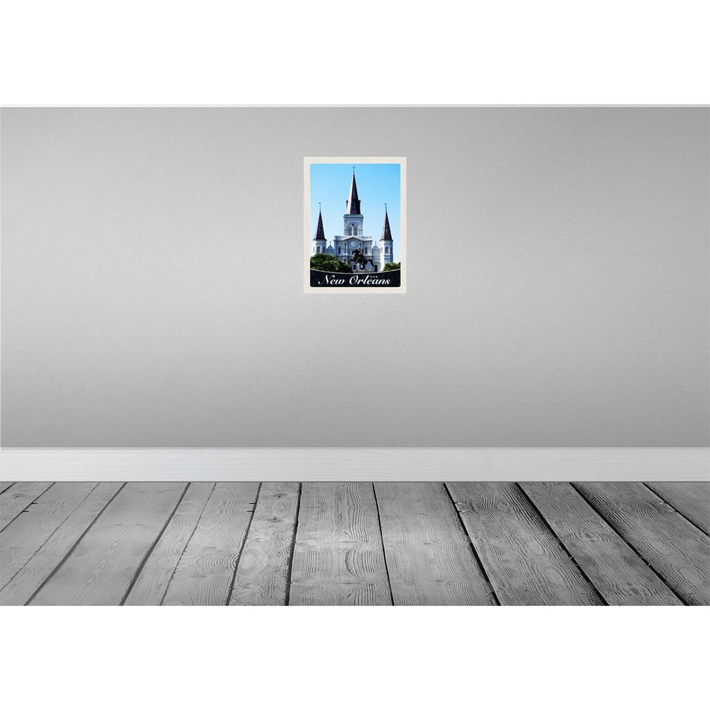 [LA-137452] Blechschild 40x30 cm New Orleans USA Urlaub Amerika Kirche Bildmotiv Reisemotiv Abenteuer Reisen Bild 2