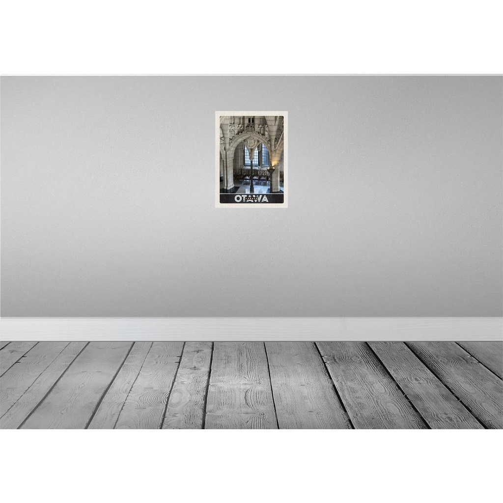 [LA-137453-H] Holzschild 40x30 cm Otawa Kanada Kirche innen Skulptur Bildmotiv Reisemotiv Amerika USA Bild 2