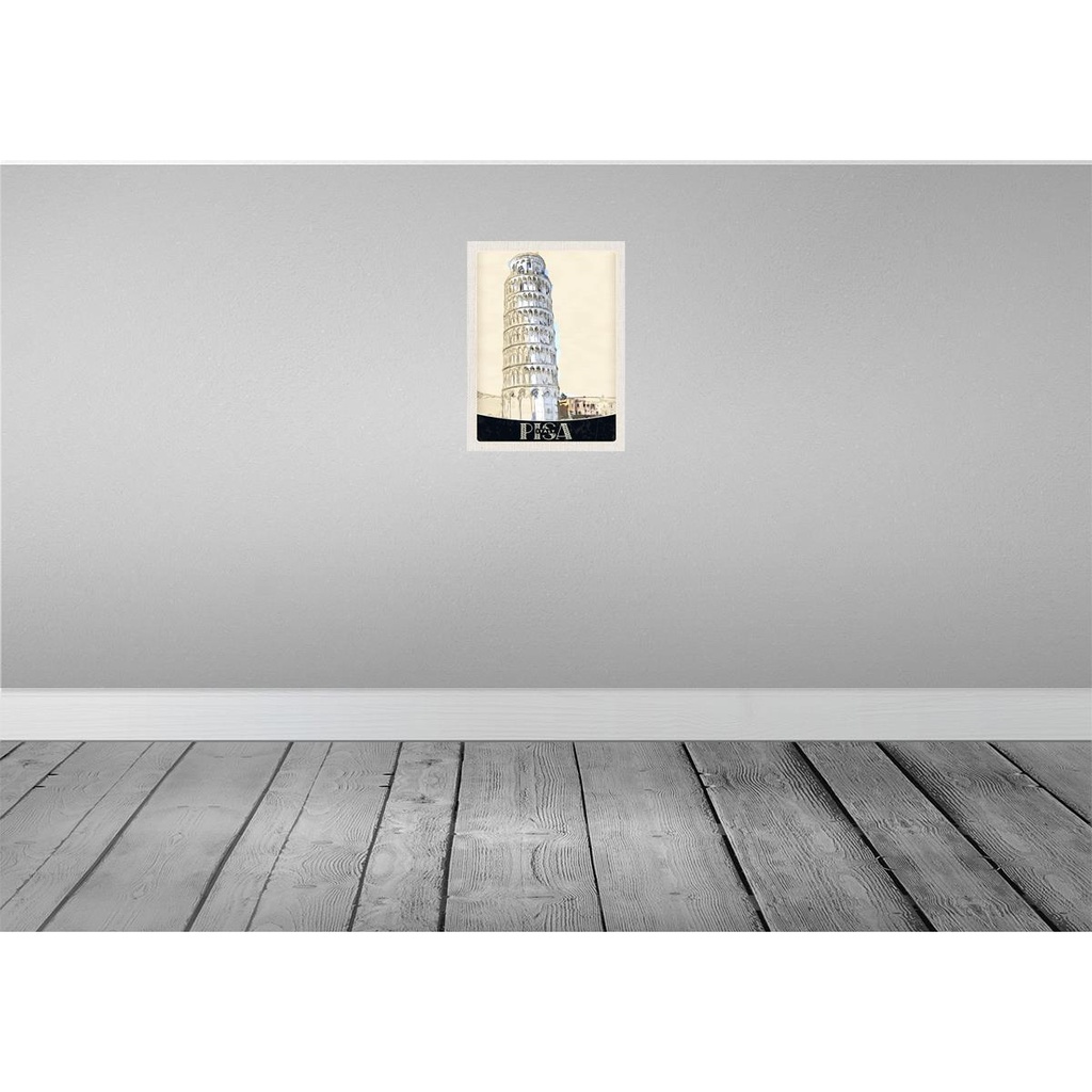 [LA-137459-H] Holzschild 40x30 cm Pisa Italien Schiefer Turm Architektur Bildmotiv Reisemotiv Europa Bild 2