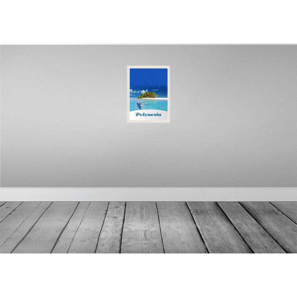 [LA-137462] Blechschild 40x30 cm Polynesien Trauminsel Australien Boot Bildmotiv Reisemotiv Abenteuer Reisen Urlaub Bild 2