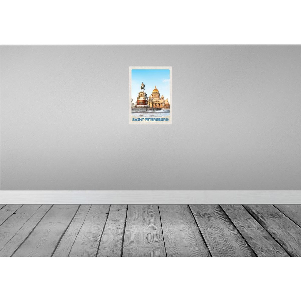 [LA-137471] Blechschild 40x30 cm Saint Petersburg Russland Skulptur Bildmotiv Reisemotiv Abenteuer Reisen Urlaub Bild 2