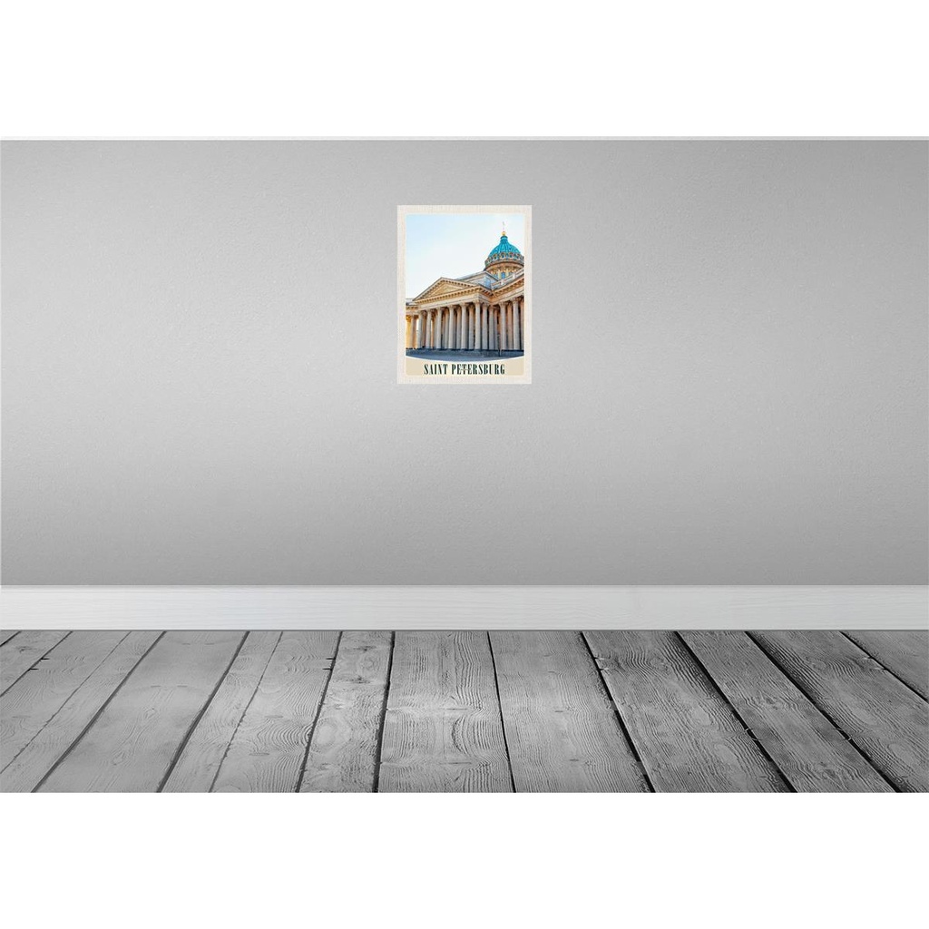 [LA-137472-H] Holzschild 40x30 cm Saint Petersburg Russland Kirche Bildmotiv Reisemotiv Abenteuer Reisen Bild 2