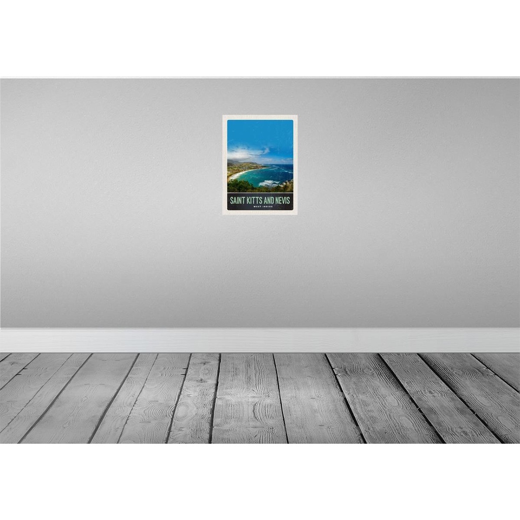 [LA-137484-H] Holzschild 40x30 cm Saint Kitts and Nevis Amerika Bildmotiv Reisemotiv USA Bild 2