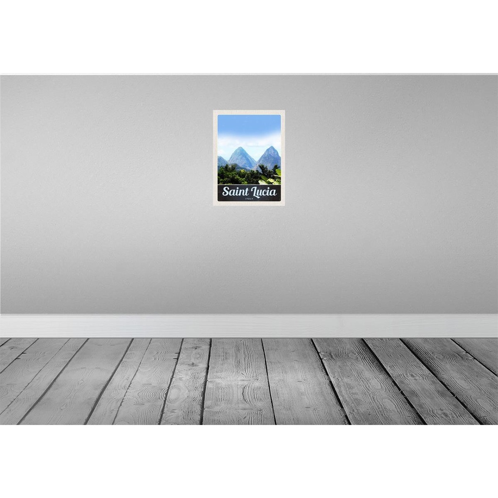[LA-137486] Blechschild 40x30 cm Saint Lucia Urlaub Italien Gebirge Natur Bildmotiv Reisemotiv Abenteuer Reisen Europa Bild 2