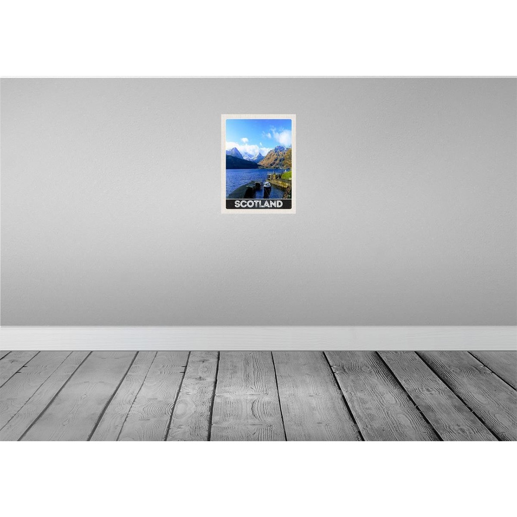 [LA-137492] Blechschild 40x30 cm Schottland Insel Urlaub Gebirge Schnee Trip Bildmotiv Reisemotiv Abenteuer Reisen Europa Bild 2
