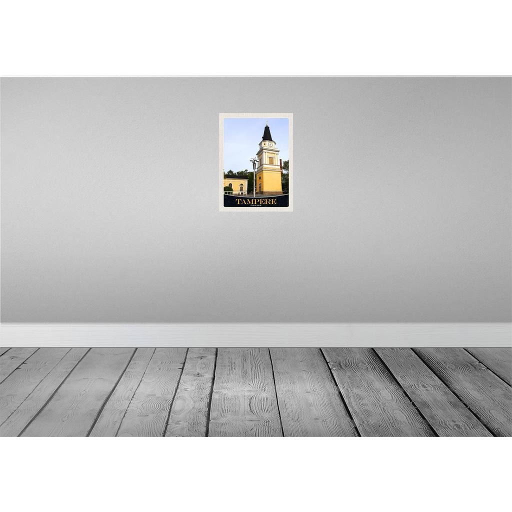 [LA-137502-H] Holzschild 40x30 cm Tampere Finnland Kirche Architektur Bildmotiv Reisemotiv Europa Bild 2