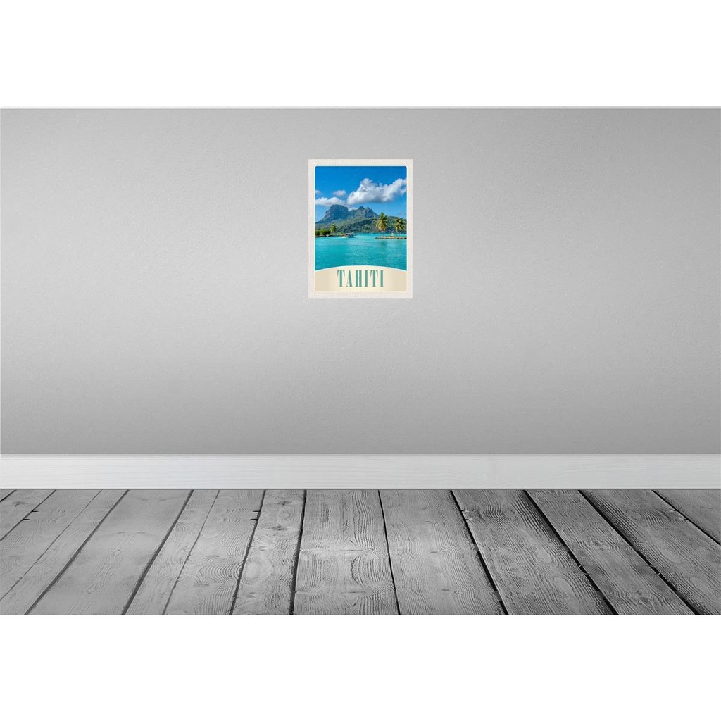 [LA-137507] Blechschild 40x30 cm Tahiti Amerika USA Urlaub Insel blaues Meer Natur Bildmotiv Reisemotiv Abenteuer Reisen Bild 2