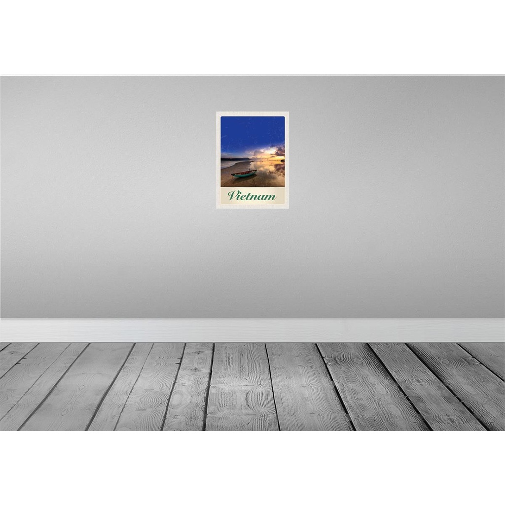 [LA-137518] Blechschild 40x30 cm Vietnam Asien Boot Meer Natur Bildmotiv Reisemotiv Abenteuer Reisen Urlaub Bild 2