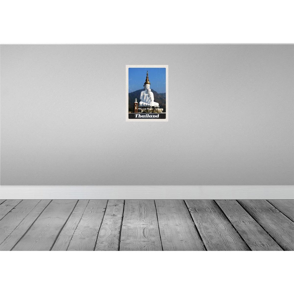 [LA-137523-H] Holzschild 40x30 cm Thailand Natur Wald Tempel Gott Bildmotiv Reisemotiv Abenteuer Reisen Bild 2