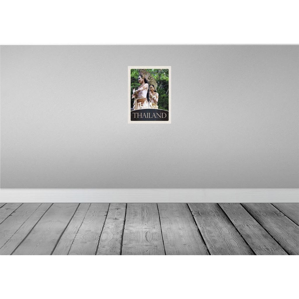 [LA-137524-H] Holzschild 40x30 cm Thailand Tropen Natur Frau Religion Bildmotiv Reisemotiv Abenteuer Reisen Bild 2