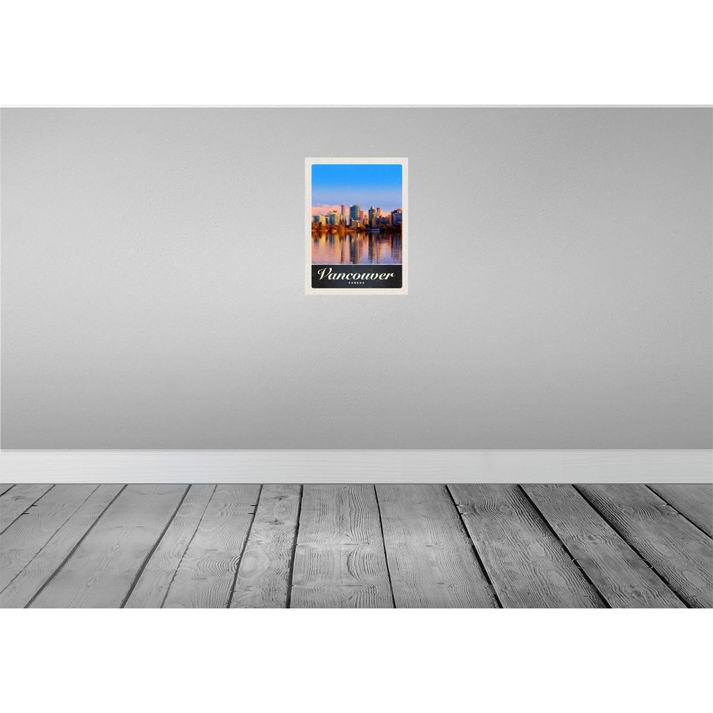 [LA-137531-H] Holzschild 40x30 cm Vancower Kanada Meer Hochhaus Bildmotiv Reisemotiv Amerika USA Bild 2