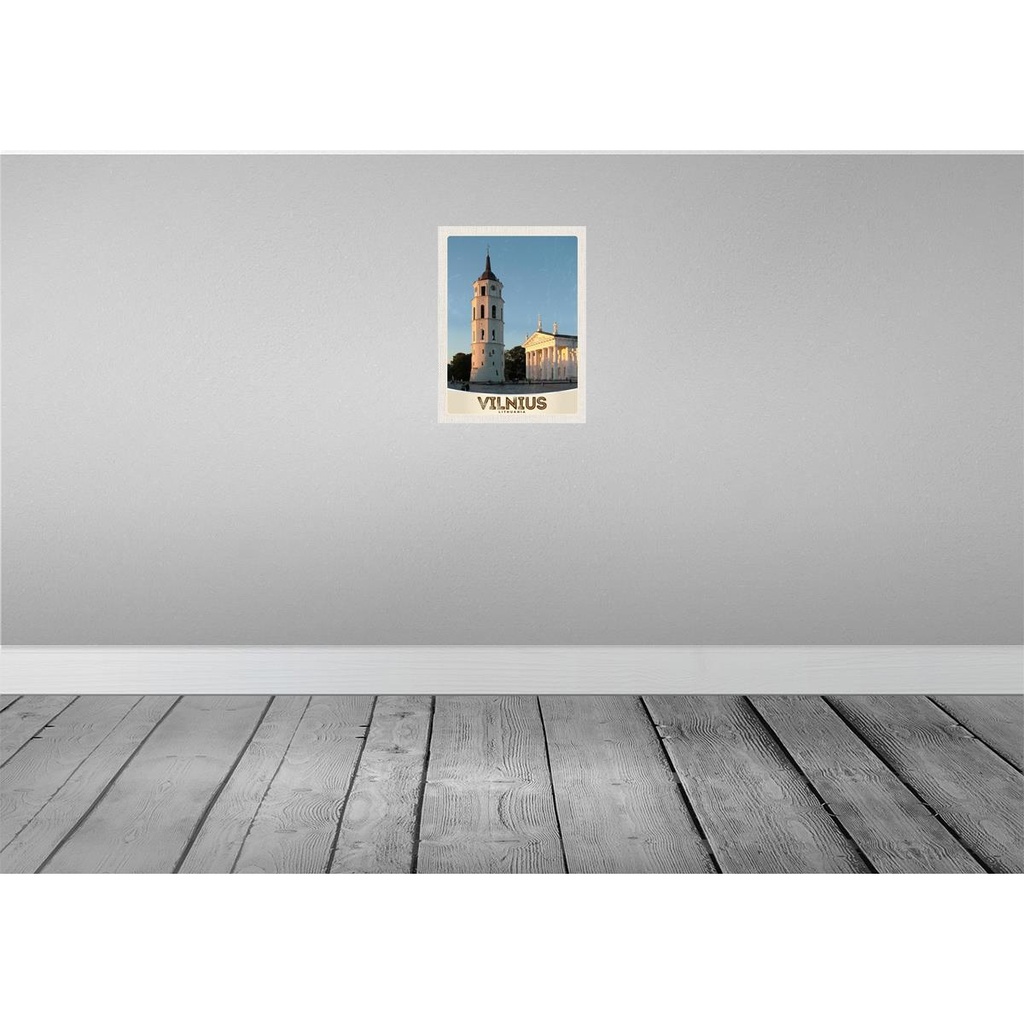 [LA-137534] Blechschild 40x30 cm Vilnius Litauen Häuser Architektur Kirche Bildmotiv Reisemotiv Abenteuer Reisen Europa Urlaub Bild 2
