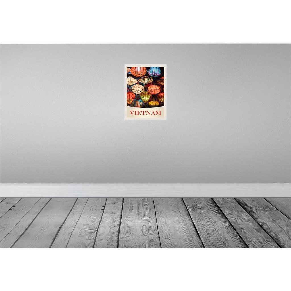 [LA-137536-H] Holzschild 40x30 cm Vietnam Asien bunte Laterne Kultur Bildmotiv Reisemotiv Abenteuer Reisen Bild 2
