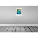 [LA-137545-H] Holzschild 40x30 cm Blausee Schweiz Natur Wald Gebirge Bildmotiv Reisemotiv Abenteuer Reisen Bild 2