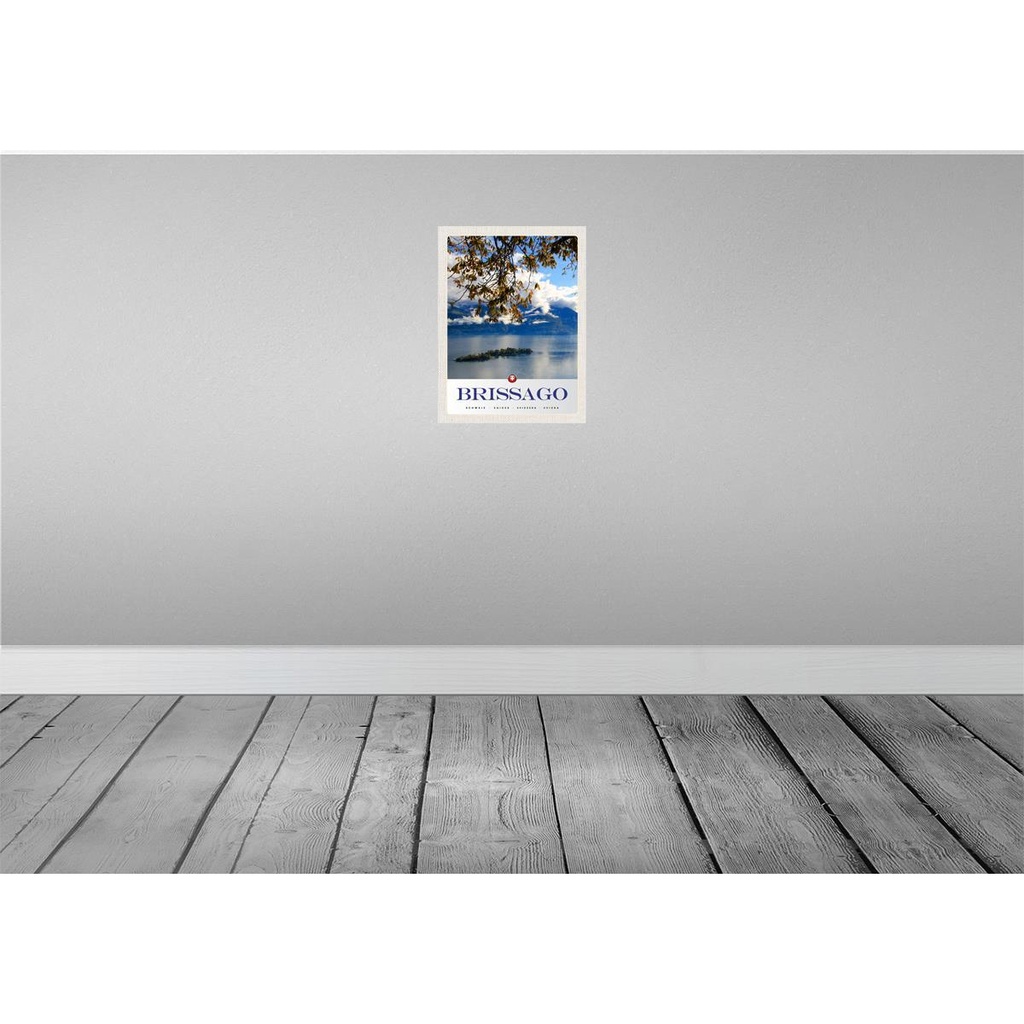 [LA-137550-H] Holzschild 40x30 cm Brissago Schweiz Natur Wald Bildmotiv Reisemotiv Europa Bild 2