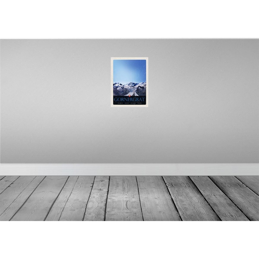 [LA-137558] Blechschild 40x30 cm Gornergrat Schweiz Gebirge Winterzeit Bildmotiv Reisemotiv Abenteuer Reisen Europa Urlaub Bild 2