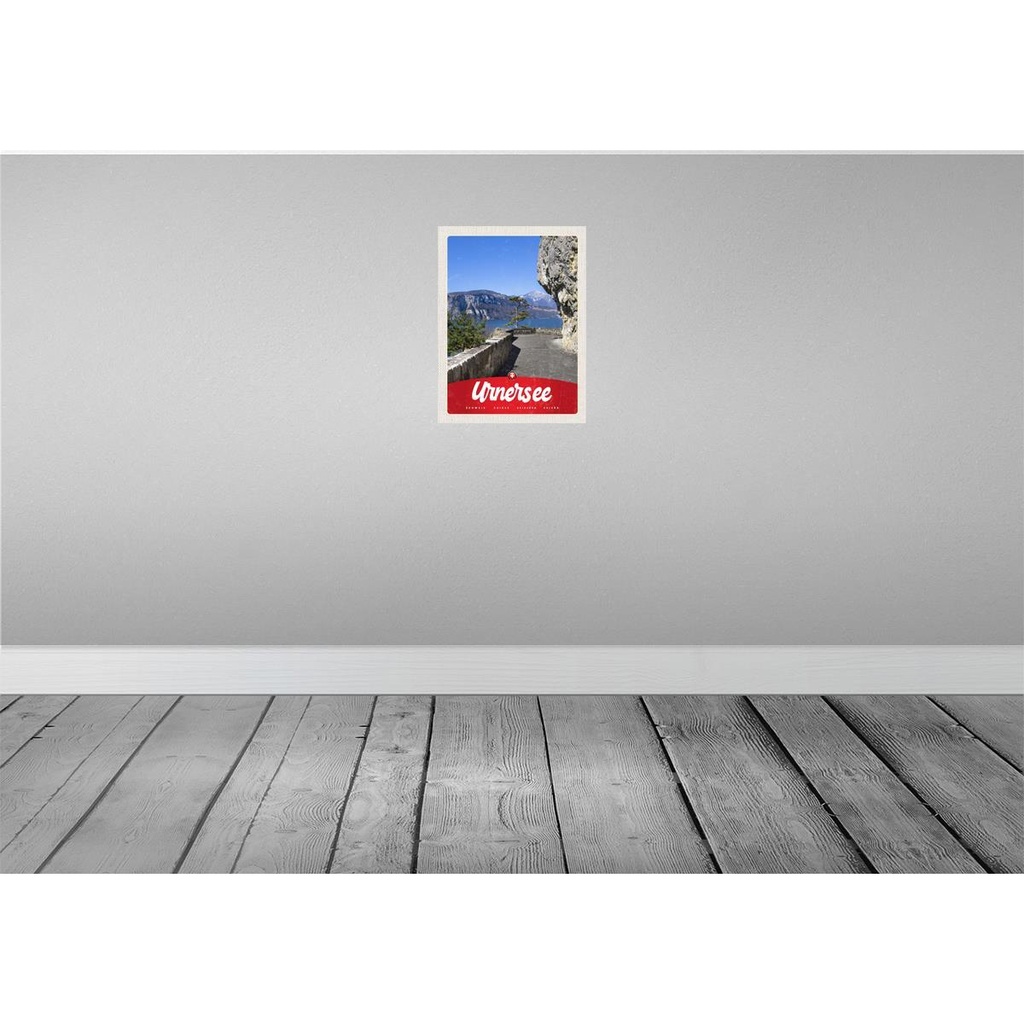 [LA-137571-H] Holzschild 40x30 cm Urnersee Schweiz Europa Gebirge Bildmotiv Reisemotiv Bild 2