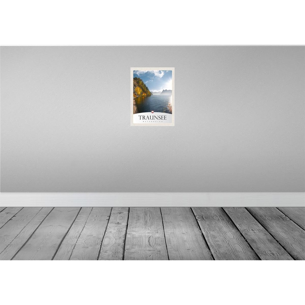 [LA-137581] Blechschild 40x30 cm Traunsee Österreich See Natur Bildmotiv Reisemotiv Abenteuer Reisen Urlaub Bild 2