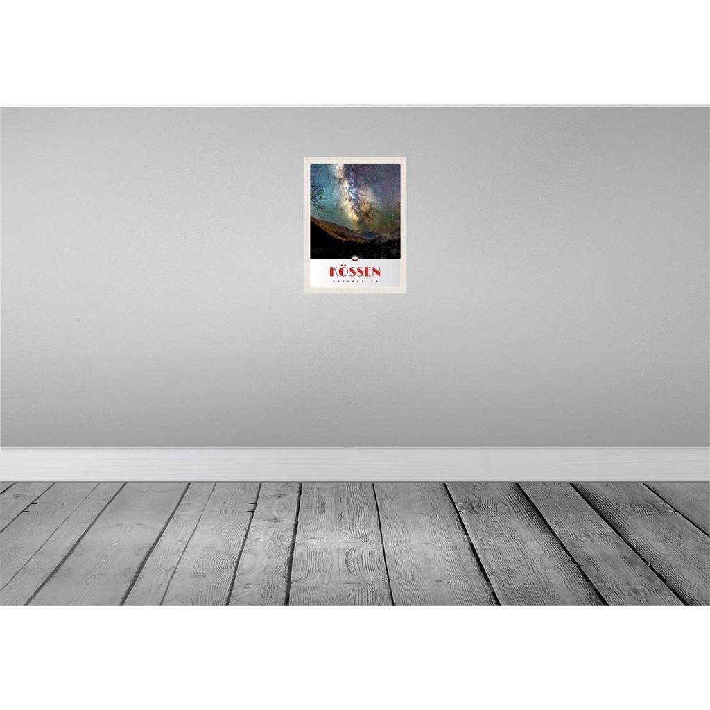 [LA-137584-H] Holzschild 40x30 cm Kössen Österreich Himmel Sterne Abend Bildmotiv Reisemotiv Europa Bild 2