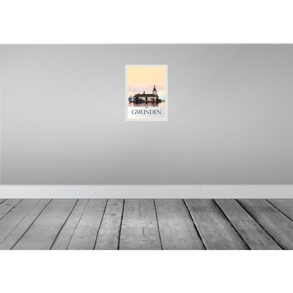 [LA-137588] Blechschild 40x30 cm Gmunden Österreich Urlaub See Bildmotiv Reisemotiv Abenteuer Reisen Straße Stadt Bild 2