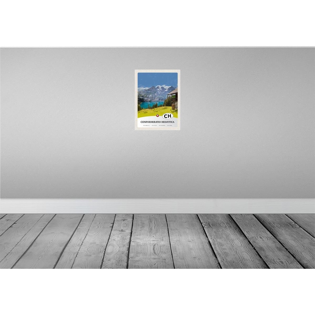 [LA-137592] Blechschild 40x30 cm Confoederatio HelveticaNatur Bildmotiv Reisemotiv Abenteuer Reisen Urlaub Bild 2