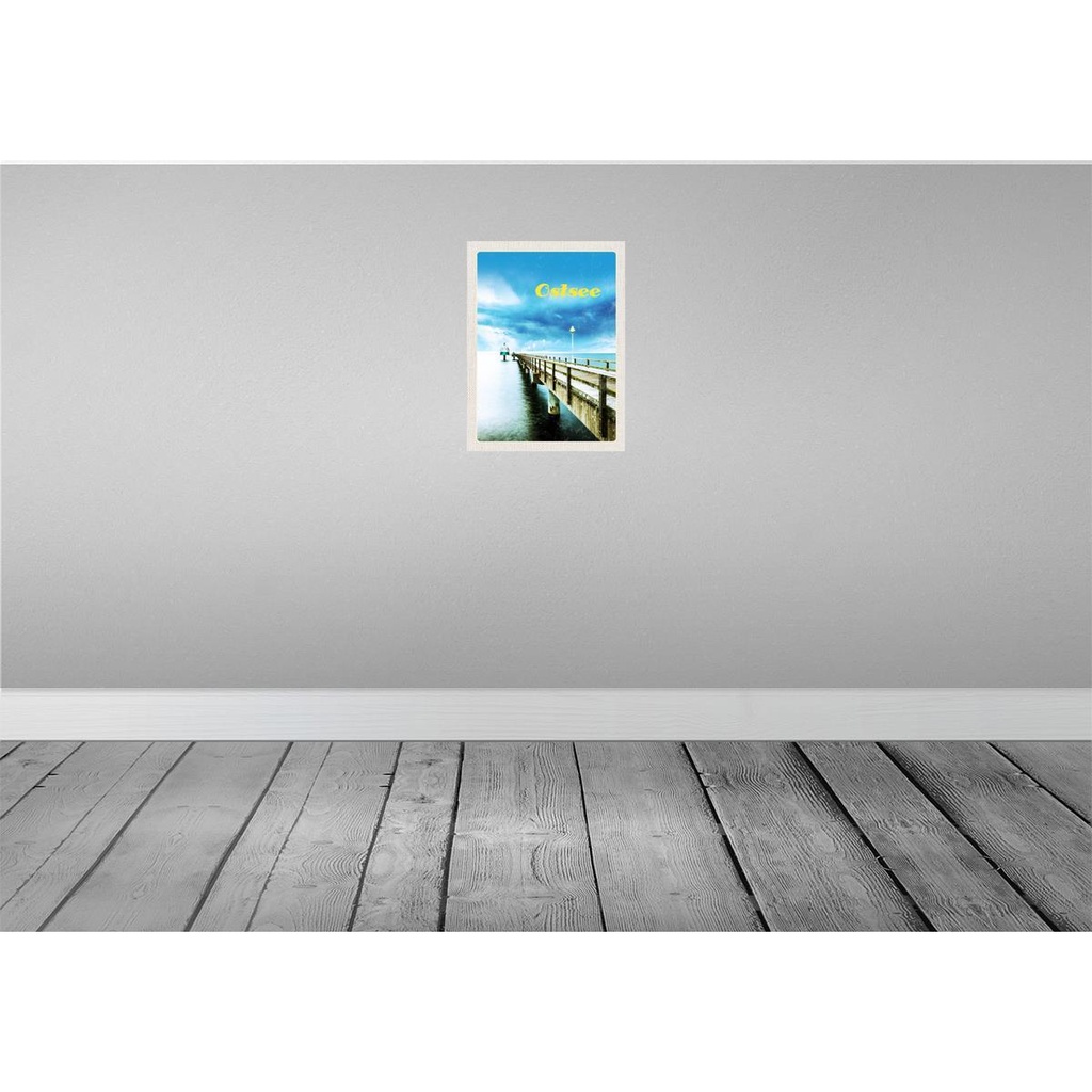 [LA-137623-H] Holzschild 40x30 cm Ostsee Deutschland Gehweg Meer Strand Bildmotiv Reisemotiv Europa Bild 2