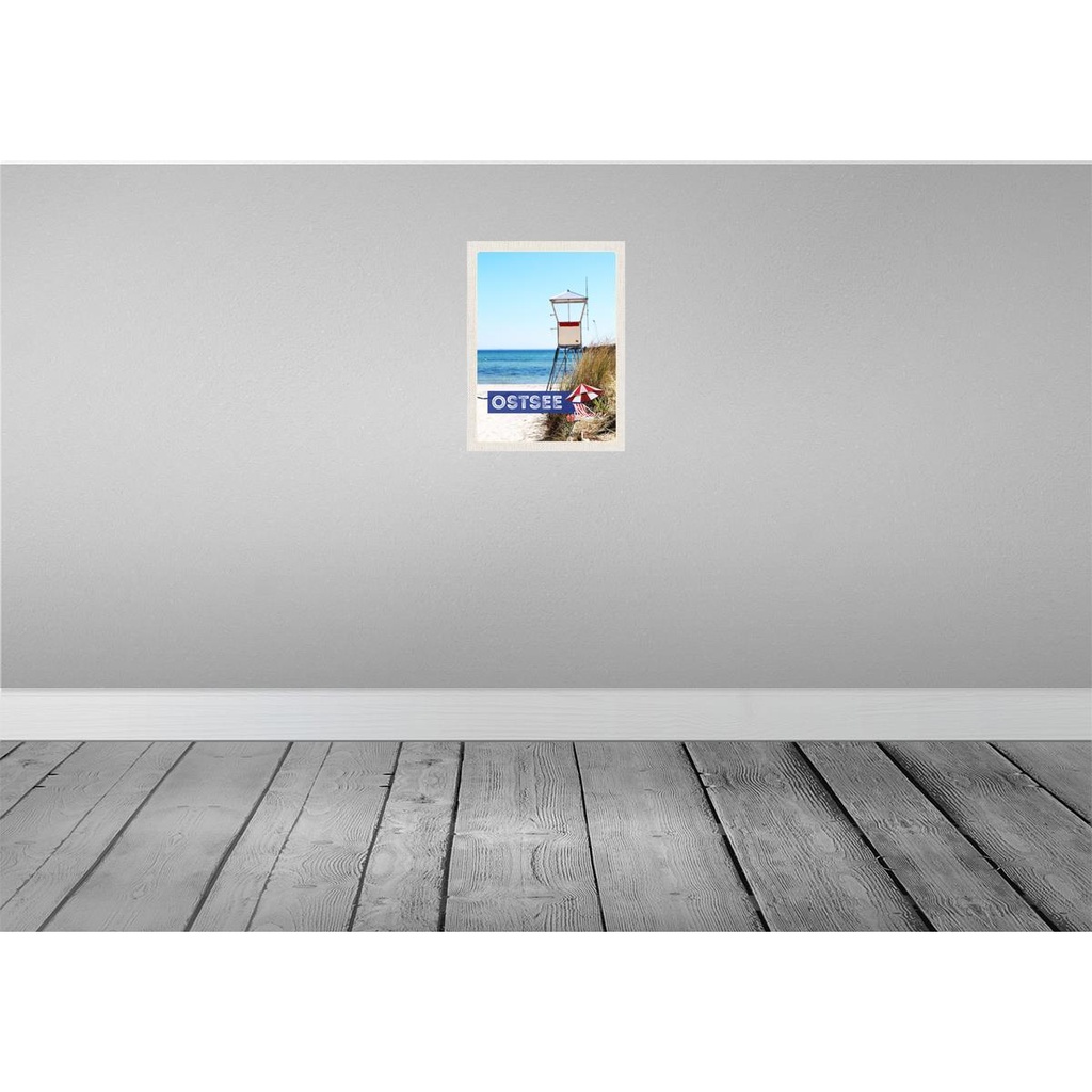 [LA-137624] Blechschild 40x30 cm Ostsee Strand Deutschland Meer Bildmotiv Reisemotiv Abenteuer Reisen Urlaub Bild 2