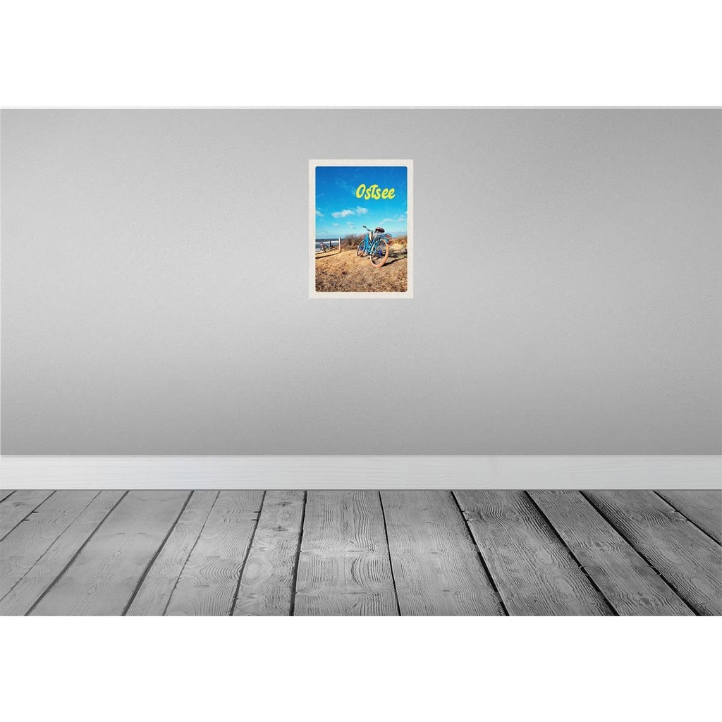 [LA-137632] Blechschild 40x30 cm Ostsee Fahrradtour Urlaub Meer Strand Fahrrad Bildmotiv Reisemotiv Abenteuer Reisen Europa Bild 2