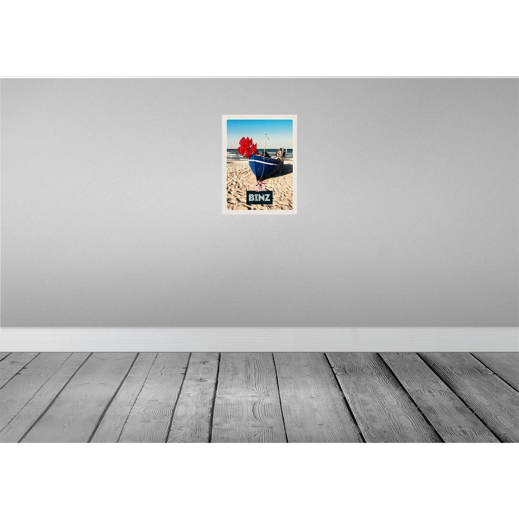 [LA-137635] Blechschild 40x30 cm Binz Strand Deutschland Meer Bildmotiv Reisemotiv Abenteuer Reisen Urlaub Bild 2