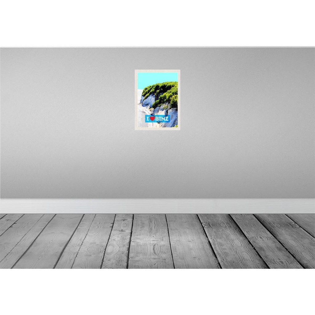 [LA-137637-H] Holzschild 40x30 cm Binz Deutschland Natur Strand Wälder Bildmotiv Reisemotiv Abenteuer Reisen Bild 2