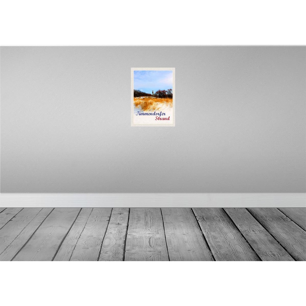 [LA-137643] Blechschild 40x30 cm Timmendorfer Strand Leuchtturm rot Bildmotiv Reisemotiv Abenteuer Reisen Europa Urlaub Bild 2