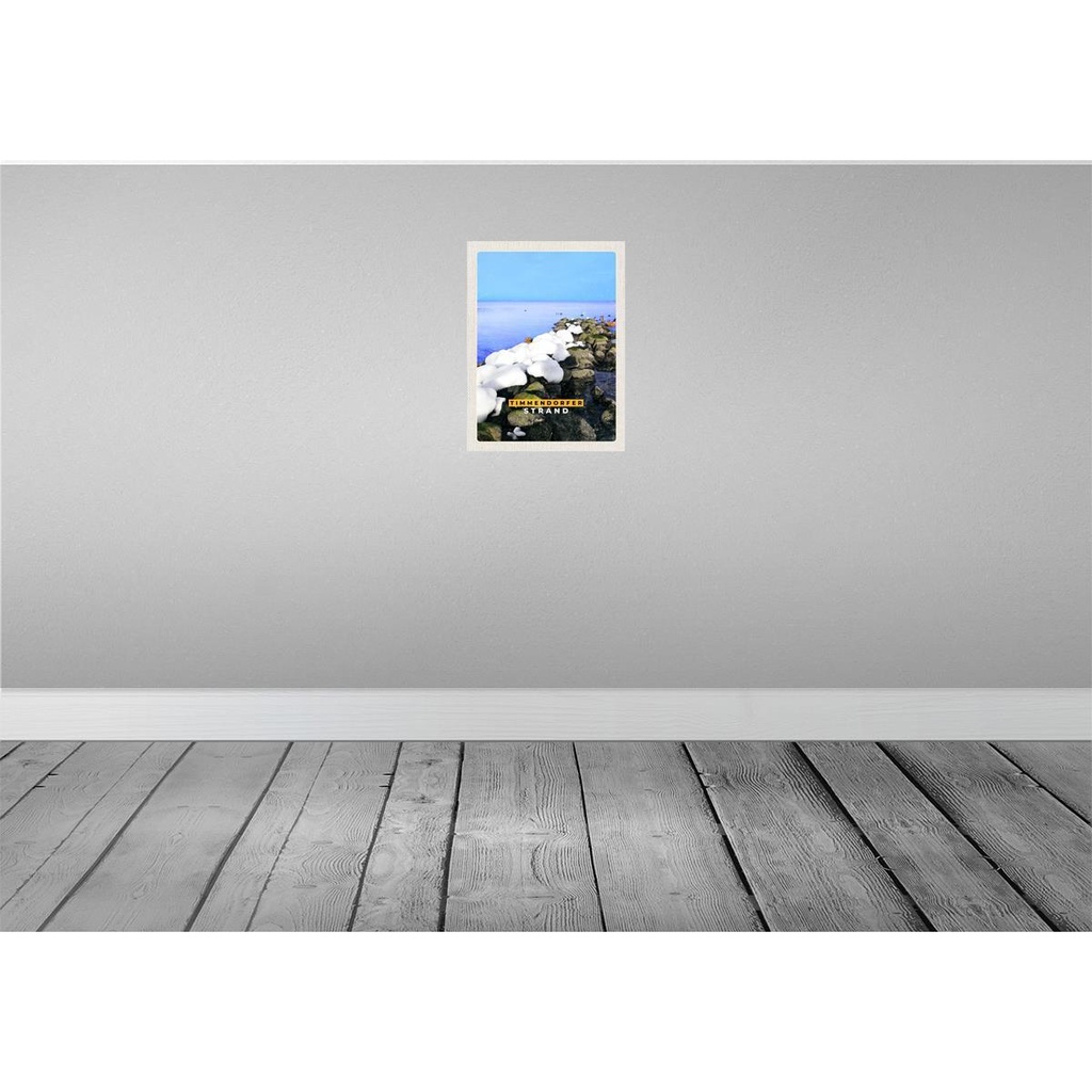 [LA-137644] Blechschild 40x30 cm Timmendorfer Strand Urlaub Steine Schnee Meer Bildmotiv Reisemotiv Abenteuer Reisen Europa Bild 2