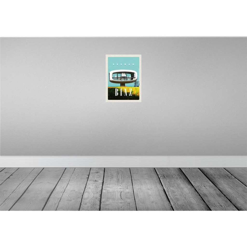 [LA-137648] Blechschild 40x30 cm Seebad Binz Deutschland Glashaus Bildmotiv Reisemotiv Abenteuer Reisen Europa Urlaub Bild 2